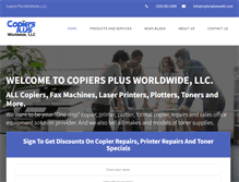 Tablet Screenshot of copierspluswwllc.com